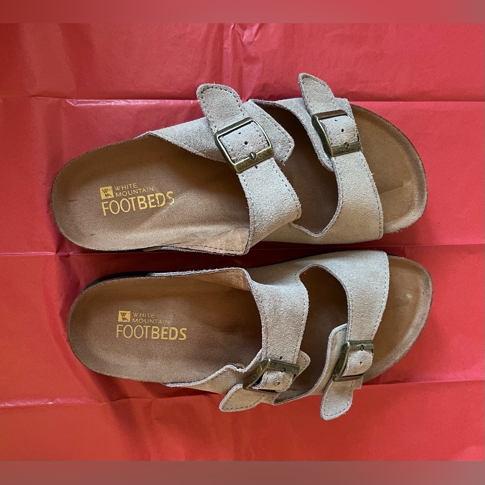 White Mountain Slip On Sandals